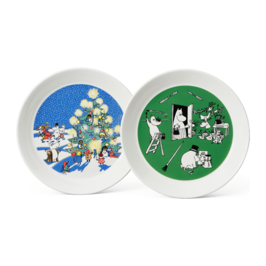 1059787_Moomin_plate_set_19cm_Drawing_&_Christmas_1